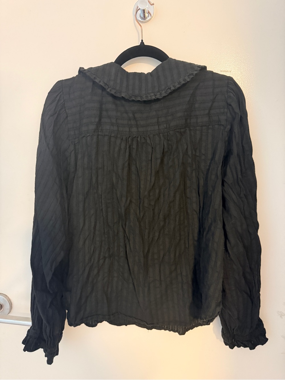 Pilcro Anthropologie Black Textured Statement Collar - Picture 3 of 3
